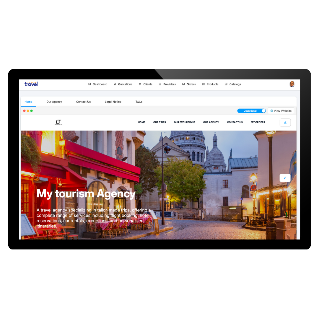 Votre site web touristique, créé gratuitement